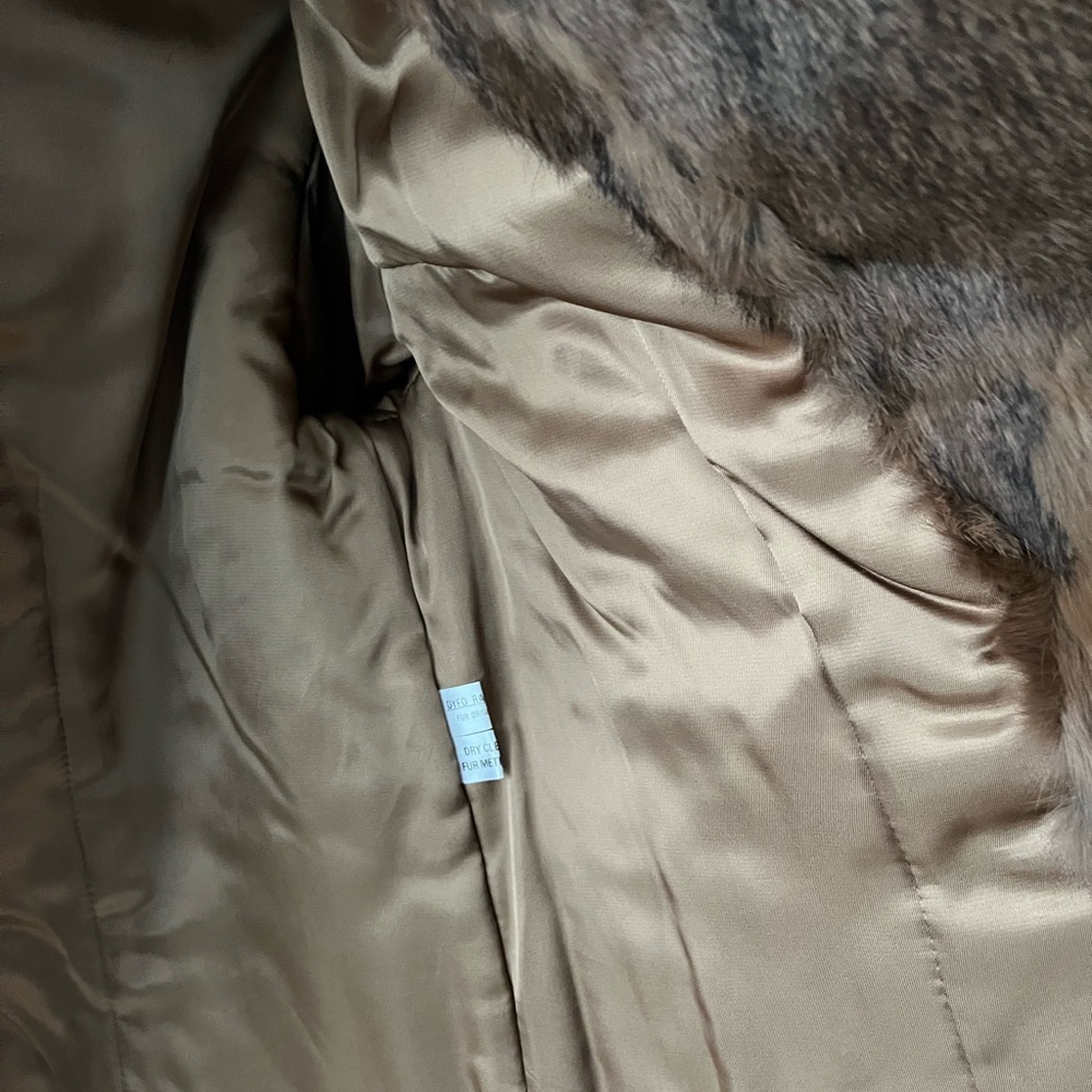 Rich Brown Rabbit Fur Jacket - Picture 5 of 6